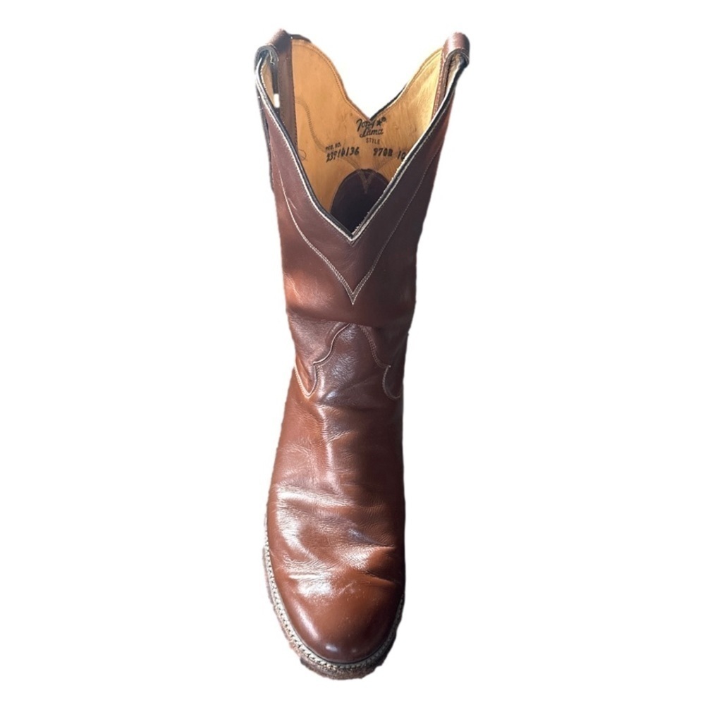 🤠 TONY LAMA 👢 Men’s Vintage George Strait Western Boots - Size 10 D 🎶 - Picture 4 of 12